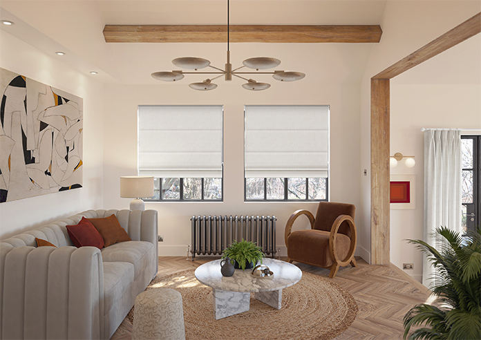 Foxford, Lambs Wool - Motorised Roman Blind - Image 8
